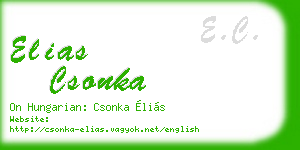 elias csonka business card