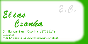 elias csonka business card